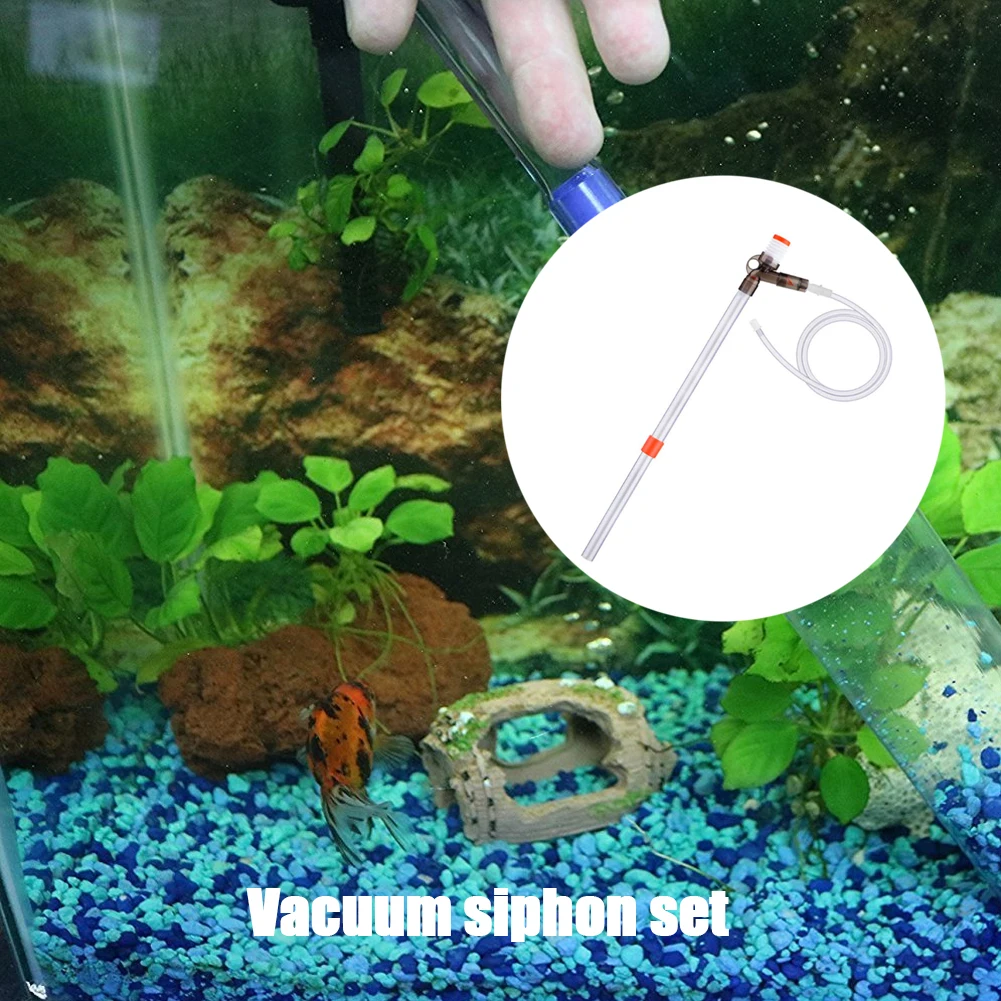 3-в-1 вакуумный Сифон набор аквариумный гравий пылесос аквариум фильтр для воды 40 см очищающий шланг инструмент для чистки трубки