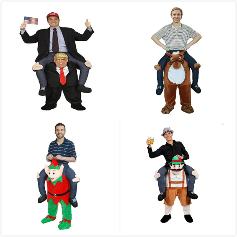 Funny Cosplay Donald trump Pants Halloween Party Costumes Horse Ride On Clothes Carry Back Novelty Mascot Outdoor Toys Funny Cosplay Donald trump Pants Halloween Party Costumes Horse Ride On Clothes Carry Back Novelty Mascot Outdoor Toys