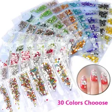 Мульти-размер 1700 шт стеклянные стразы украшения для ногтей swarovsky ногтей кристалл страз амулеты смешанные размеры стразы набор