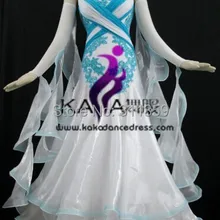 KAKA ТАНЕЦ b1434, Камни Одежда для танцев Костюмы для бальных танцев Стандартный платье для танцев, Вальс Конкурс платье, Для женщин, Костюмы для бальных танцев платье для танцев