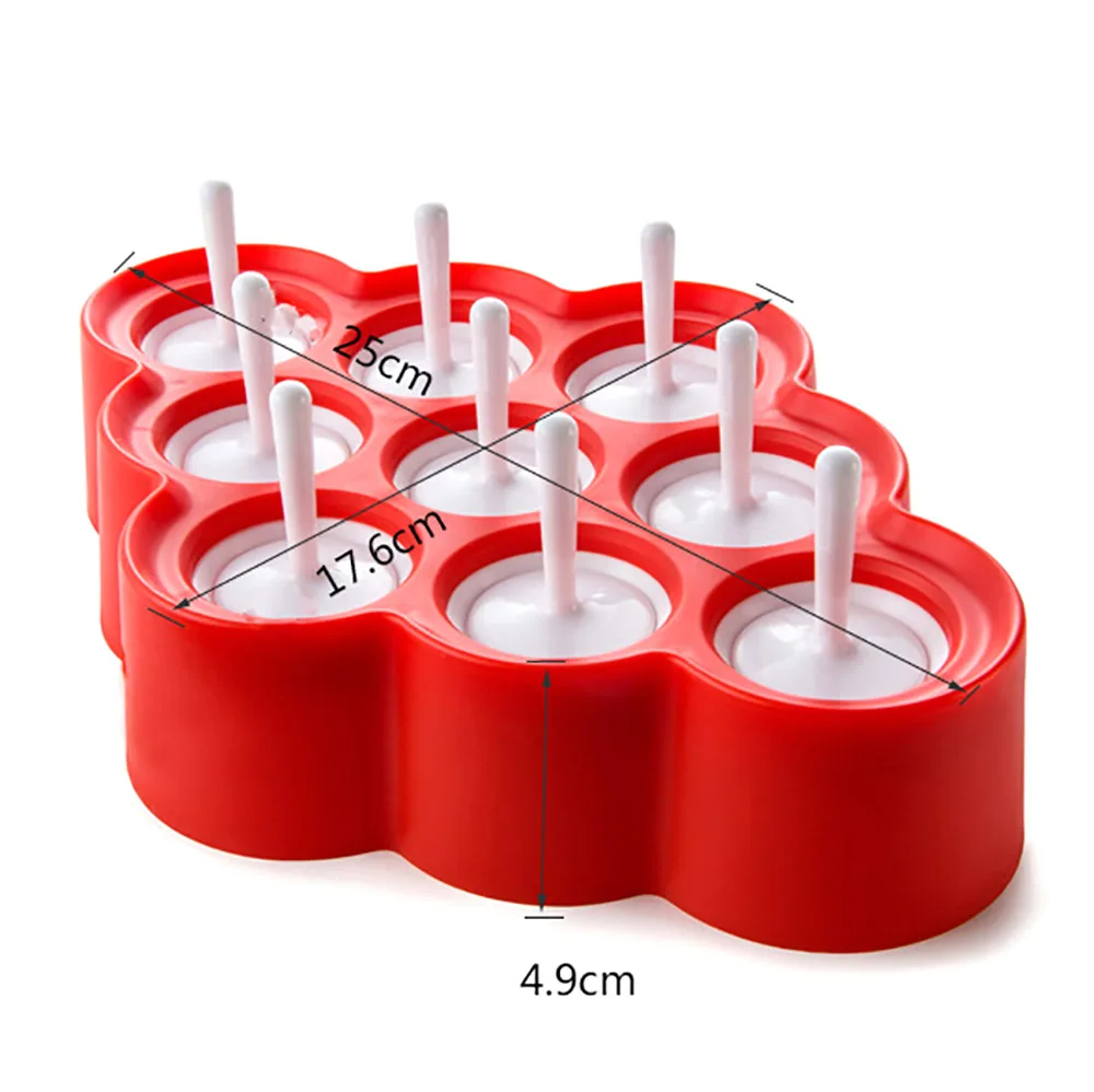 

9 durable and reusable exquisite compact mini one popsicle silicone mold _ red