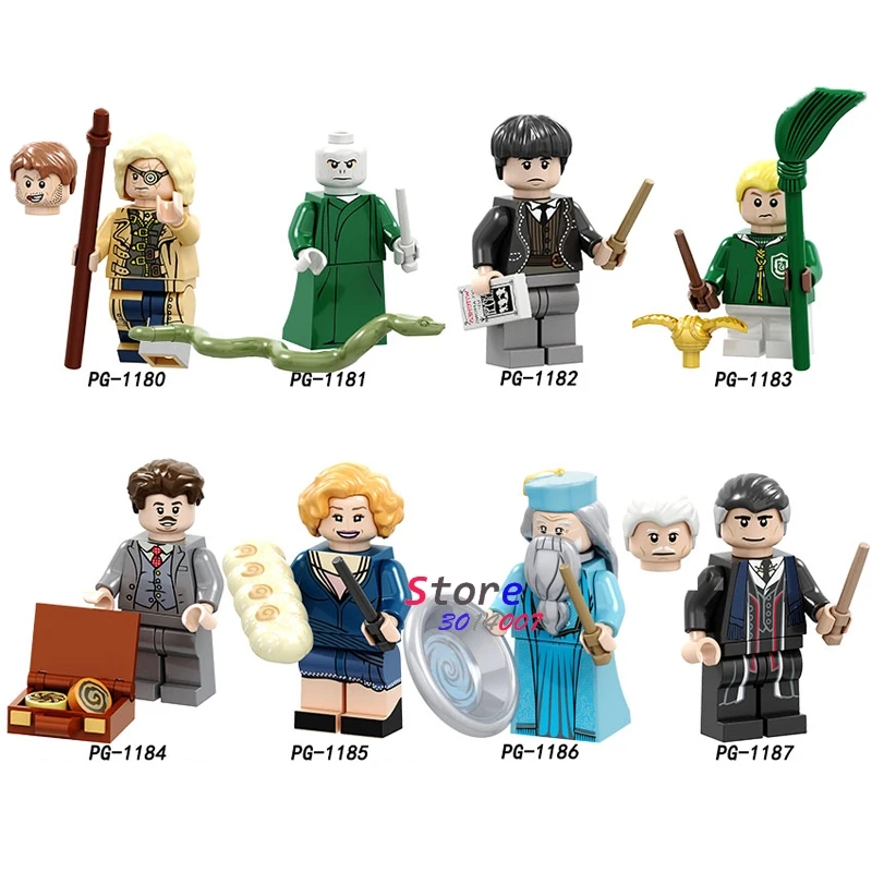 

Single Building Blocks Moody Voldemort Barebone Malfoy Kowalski Goldstein Collection toys for children