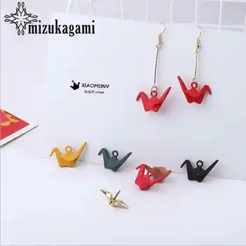 

Alloy Metal Rubber Color Thousand Paper Crane Charms Pendant 10pcs/lot DIY Jewelry Making Looking For Accessories