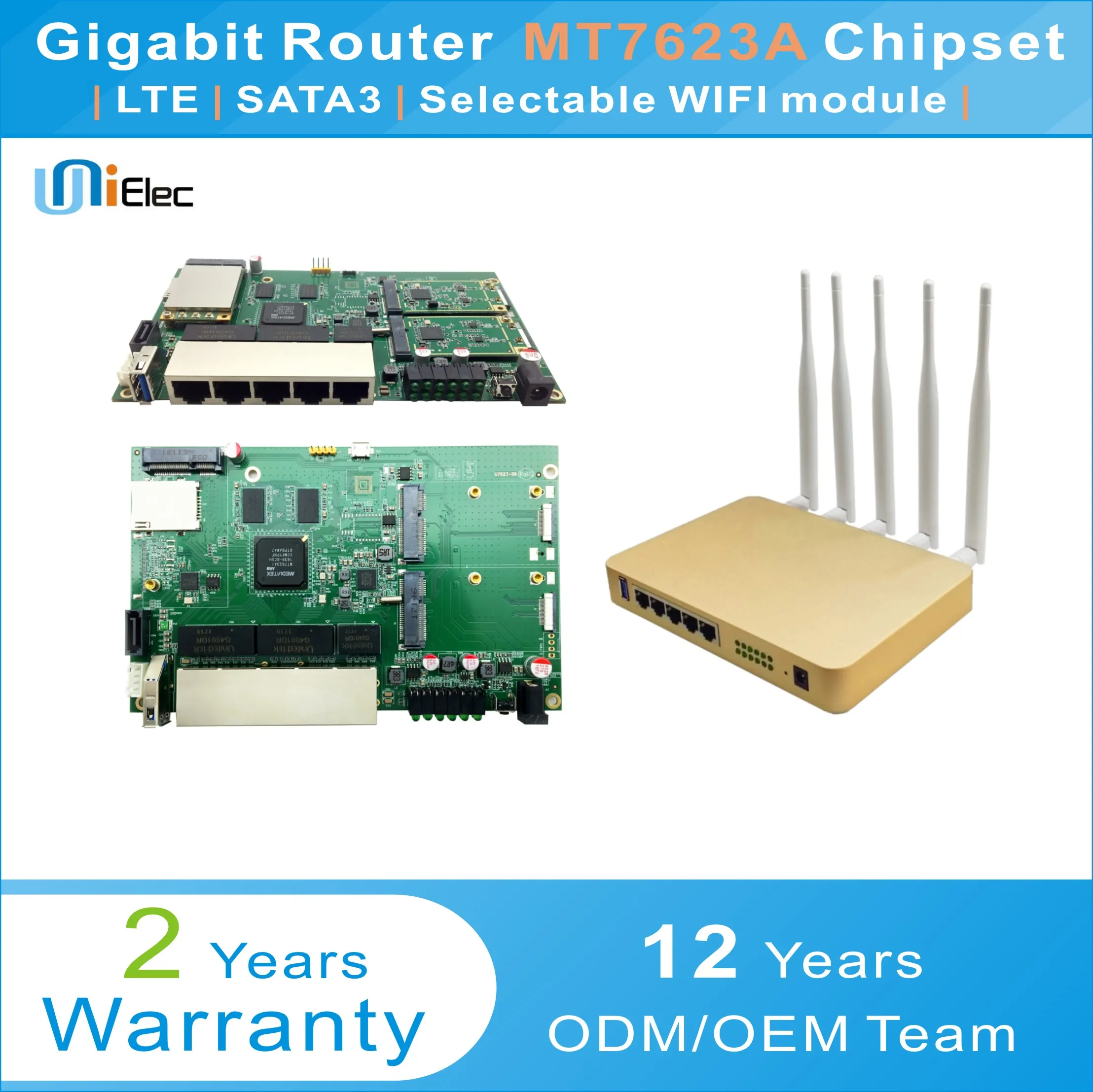 MTK MT7623 Enterprise Router LTE 4G WIFI OpenWrt Wireless MT7612 MT7615 MT7623A чипсет Gigabit печатная плата PCBA ODM OEM Sim