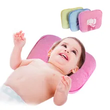 Милый принт Слон Детские подушки мягкий хлопковый для младенцев подушка памяти предотвращает перекоса головы для детского постельного белья