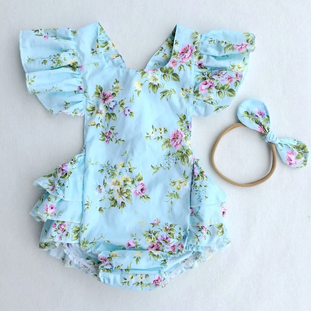 floral baby romper