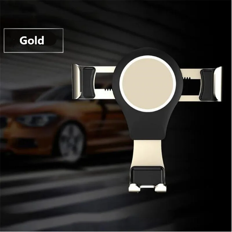 gold Универсальный автомобильный держатель для мобильного телефона держатель для лобового стекла крепление, устанавливаемое на вентиляционное отверстие в салоне автомобиля подставка-держатель для мобильного телефона для iPhone 8 7 X samsung S9 S8 - Цвет: gold