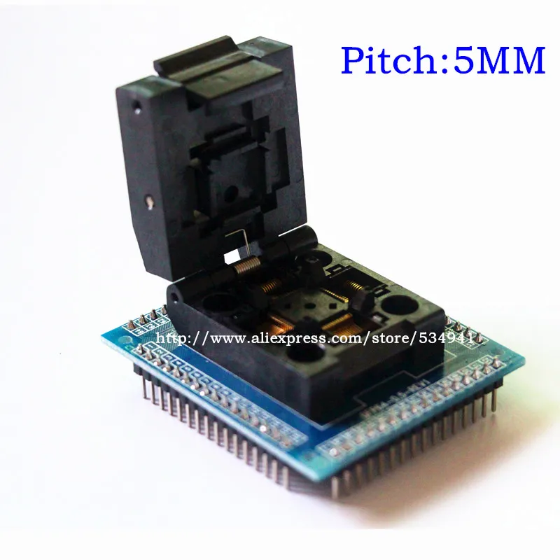 QFP64 TQFP64 LQFP64 гнездо адаптера IC тестовая розетка горение 0,5 м программист STM32 QFP64 разъем