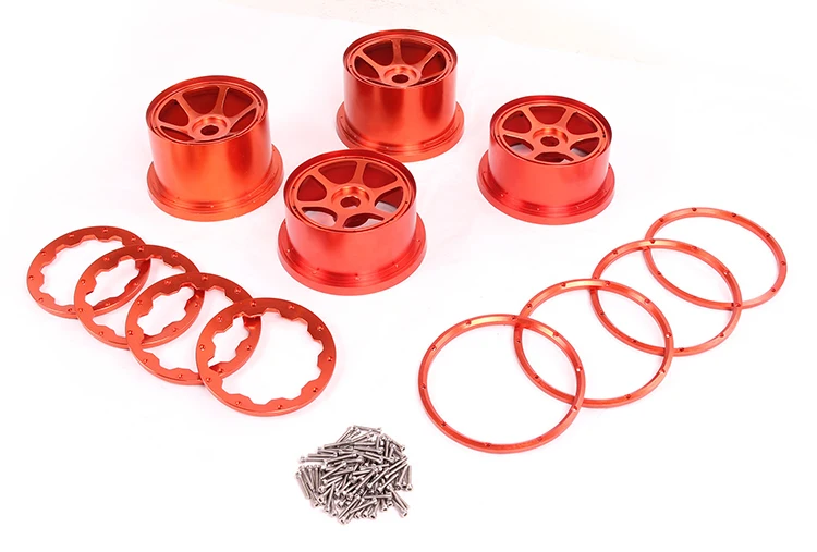 

CNC Baja 5B Alloy Wheel Set hub set for 1/5 HPI Baja 5B Parts Rovan KM 2 rear and 2 fronts wheel hub