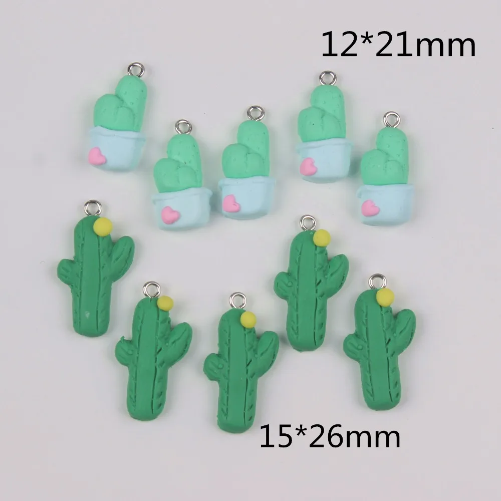 

20pcs/lot polymer clay Cactus with hook kawaii DIY polymer clay accessoreis