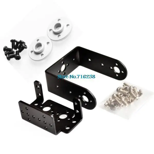 

1set 2 DOF Short Pan And Tilt Servos Bracket Sensor Mount Kit For Compatible MG995 Wholesale Retail