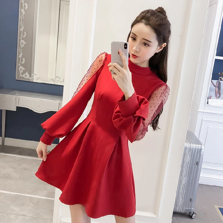2018 New Women's Clothing Spring Fashion Stand Collar Bow Hollow Out