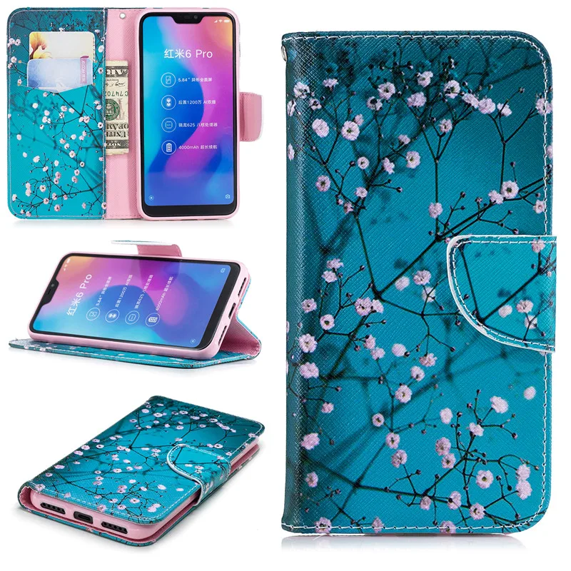 Чехол книжка из искусственной кожи для Xiaomi Redmi 6A чехол бумажник с подставкой