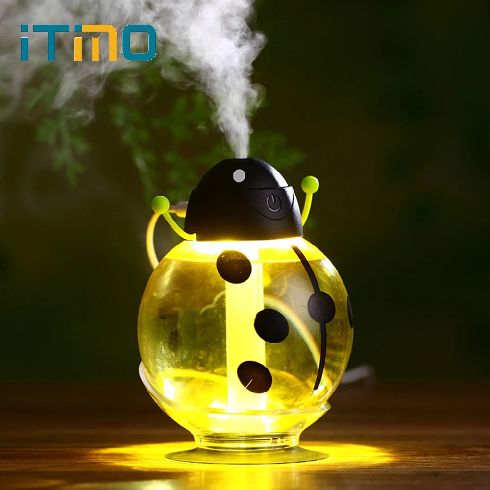 

ITimo Novelty Lighting LED Home Lighting Beetle Style Humidifier Aroma Diffuser Mini Portable Mist Maker Night Light USB DC5V 2W