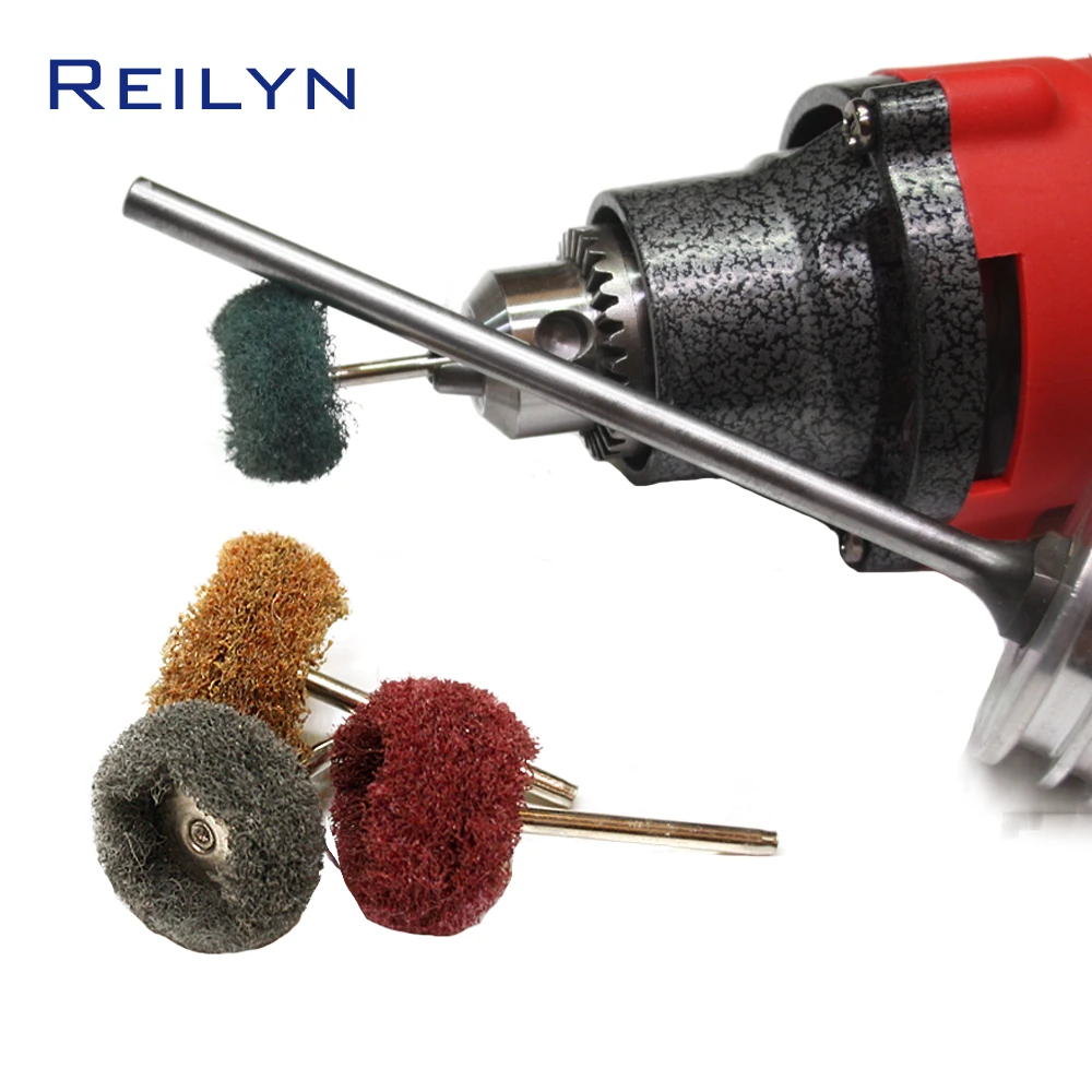 12pcs Scouring Sponge Polishing Bits 3mm Scouring Cloth Polisher