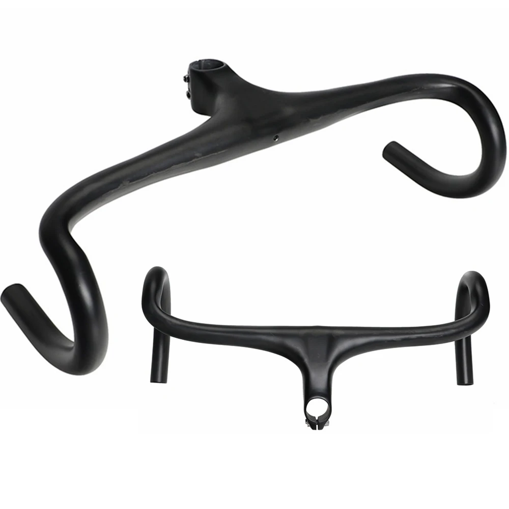 

Super Light Full UD Carbon Integrated Road Bicycle Handlebar Cycling Road Handlebar With Stem Bike Parts 275g Matte