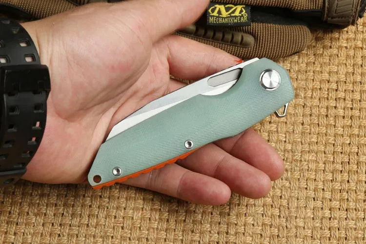 Два SUN G10 Ручка TS48 D2 лезвие Flipper ball brearing складной нож походные охотничьи карманные