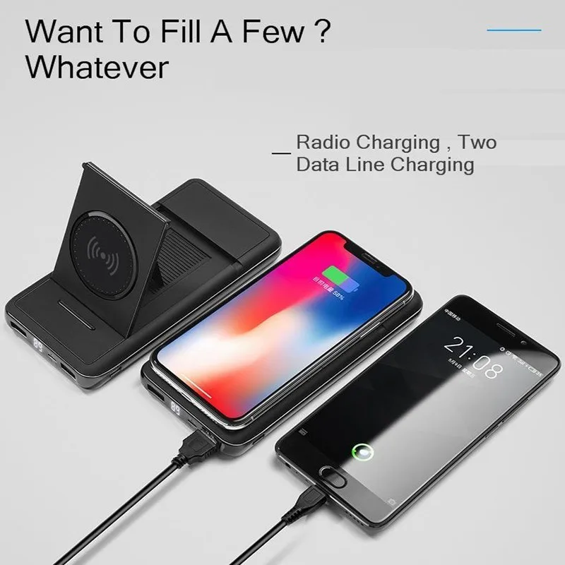  Vogek Digital Display Power Bank Bracket Wireless Charging Mobile Power 20000mah Wireless Charging 