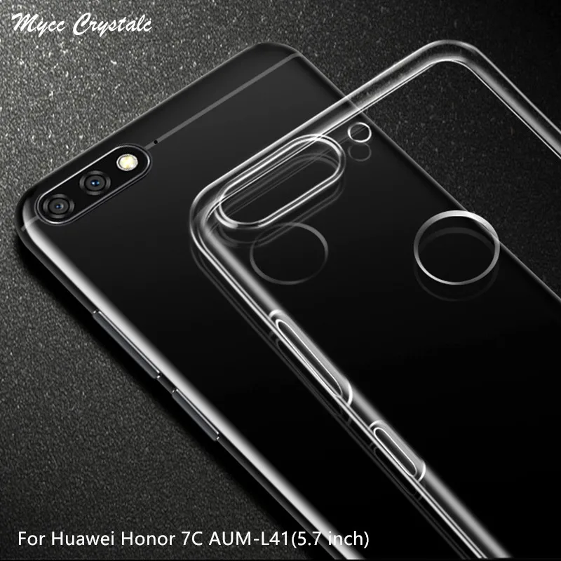 

For Huawei Honor 7C Russian Version Case 5.7 inch Transparent Soft TPU Case For Huawei Honor 7C AUM-L41 Silicone Back Cover