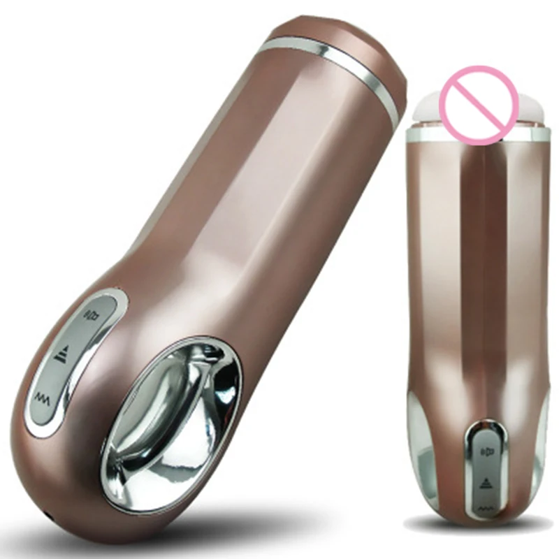Nano Automatic Retractable Male Masturbator 10 Frequency Vibration Women Moaning Realistic Pussy Electric Piston Toys For Men