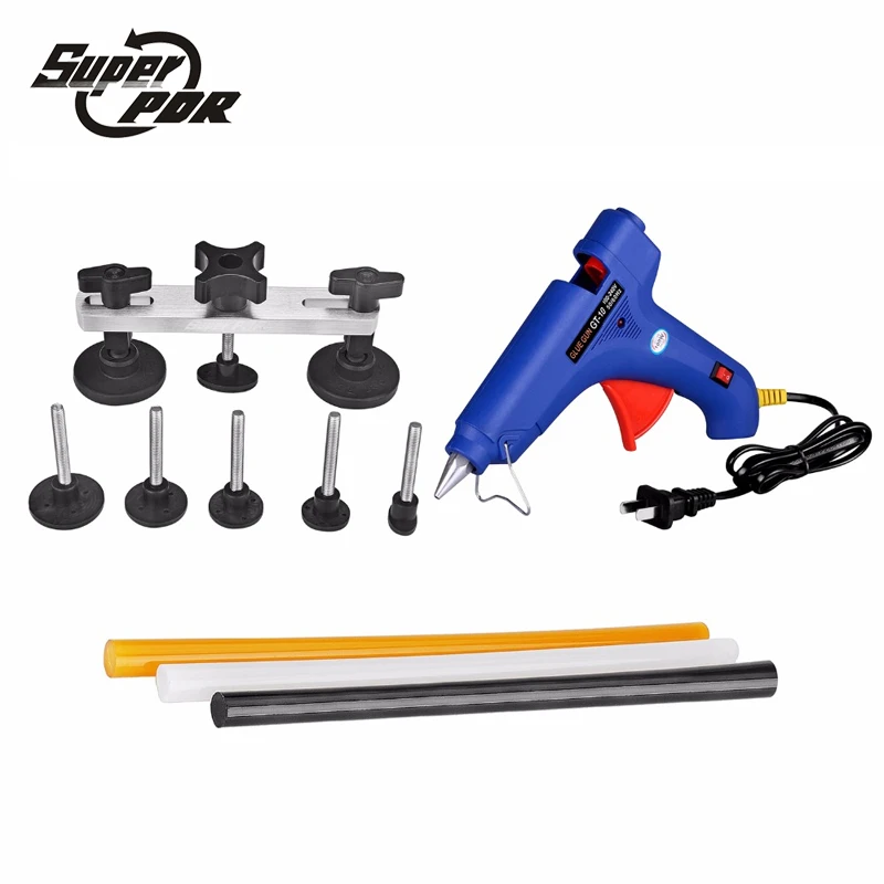 

Super PDR Paintless Dent Removal Kit Pulling Bridge Dent Puller Adhesive Glue Removal Car Body Repair Tool Set