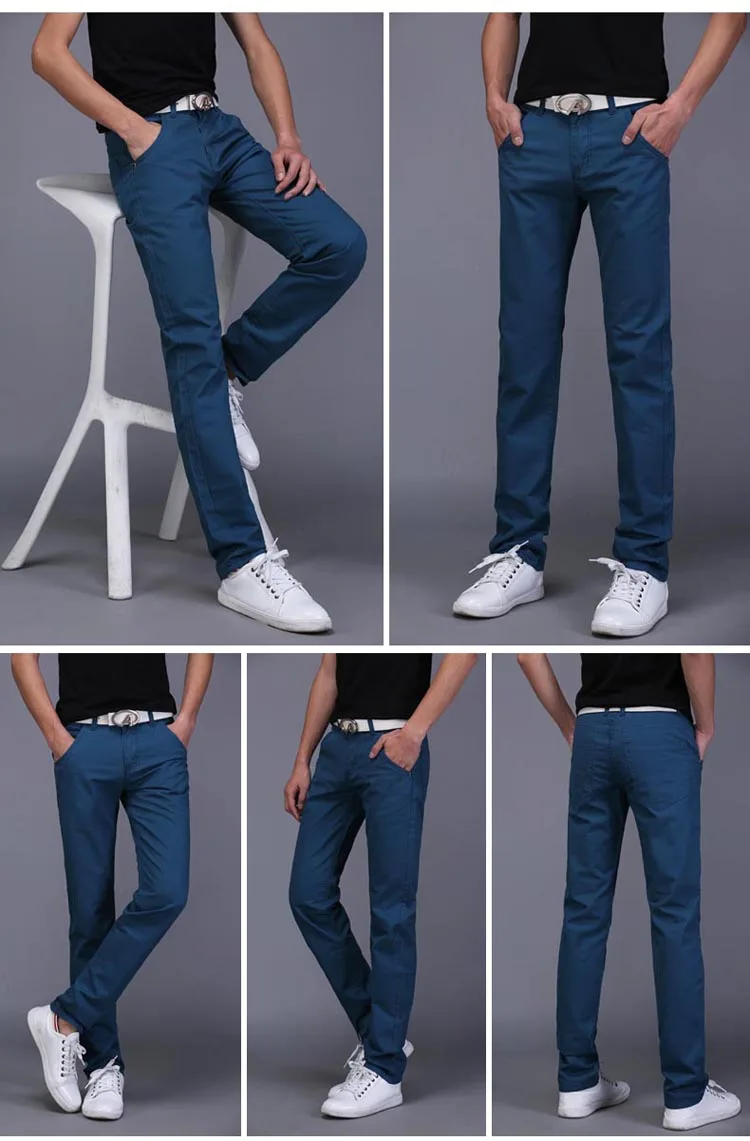 Дизайн, повседневные мужские брюки, хлопок, тонкие брюки, прямые брюки, модные, деловые, одноцветные, хаки, черные, брюки для мужчин