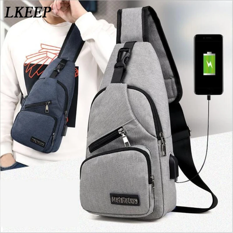 

USB Charging Travel Accessories Bag Men Anti Theft Travel Wallet Chest Bag School Short Trip Packing Organizer Messengers Bags