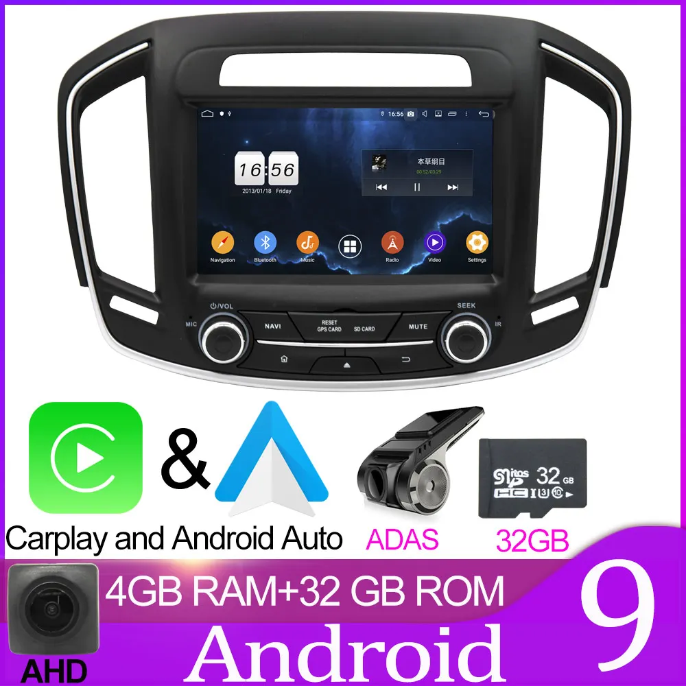 Owtosin Восьмиядерный Android 9,0 Автомобильный DVD Радио для Buick Regal Vauxhall Insignia/Opel Insignia Автомобильный gps навигатор - Цвет: 32GB carplay ADAS