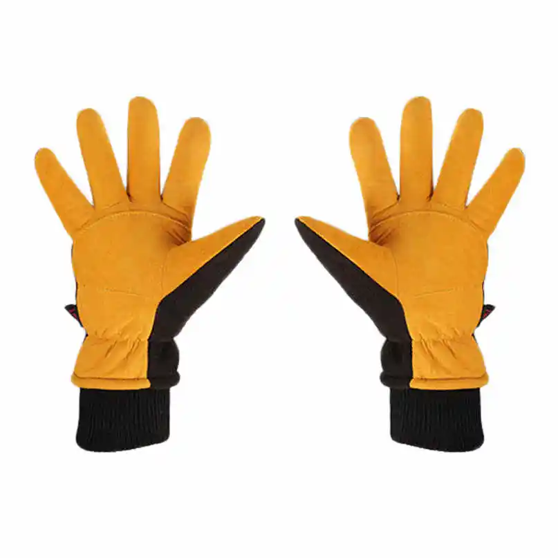 Ski Gloves Men Women Winter Warm Gloves -30 Celsius Thermal Outdoor Sports Deerskin Leather Soft Touch Screen windproof glove #2 (15)