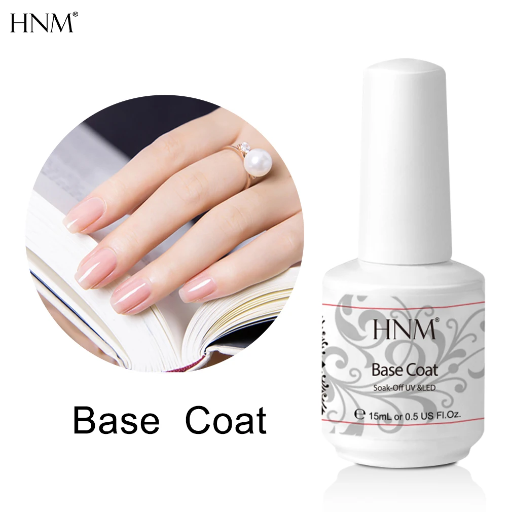 

HNM Gel Polish Soak Off Matt Top Base Coat Nail No Clean Top Base Coat Varnish Primer UV LED Gel Polish Art Salon Manicure 15ML