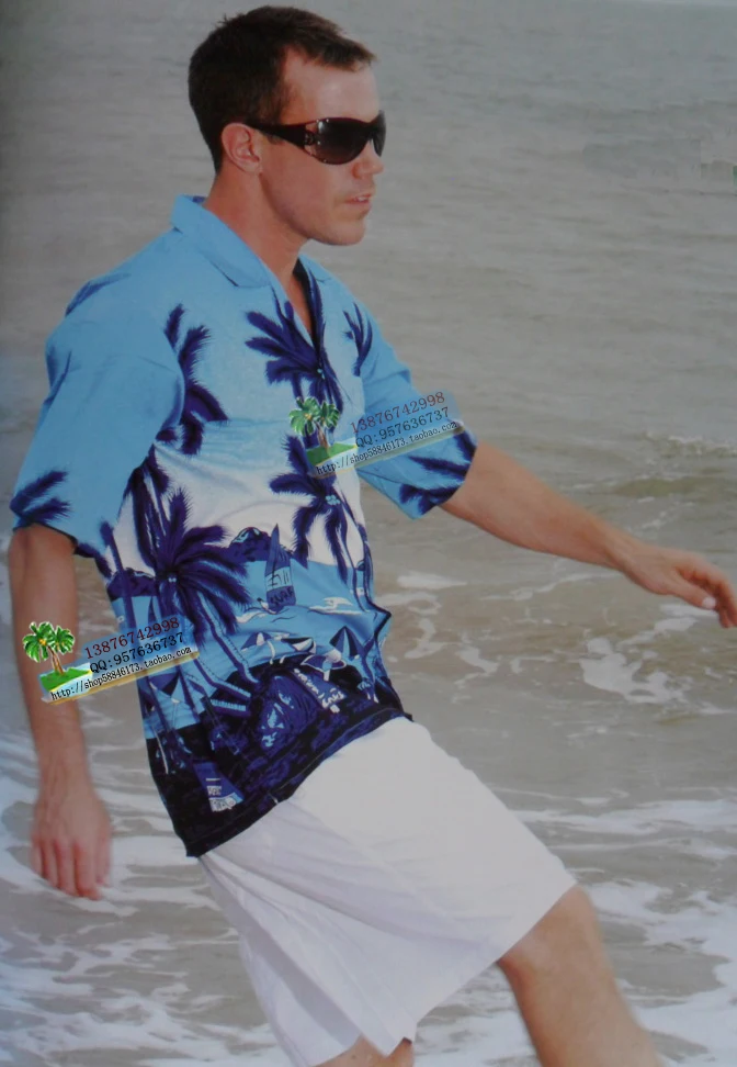 Одежды мужская рубашка пляжный костюм Женская Повседневная рубашка гавайская рубашка 2XL 3XL 4XL
