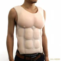 Soft breathing cyberskin silicone Fake Muscle Mans Chest ...