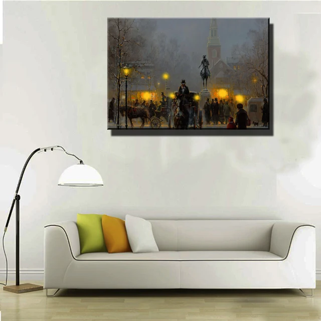 Wall Art With Lights canvas wall art with led lights up carriage on street of city at Wall Art With Lights canvas wall art with led lights up carriage on street of city at