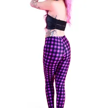 Эластичные повседневные штаны с 3D Цифровым принтом, синие, с узором в виде порошка, женские леггинсы, 7 размеров, одежда для фитнеса