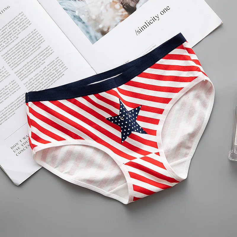 5pcs/lot Underwear Women Cotton Panties Ladies Sexy Briefs Printing Panty String Underpants For Women Lace Calcinhas Girl Shorts