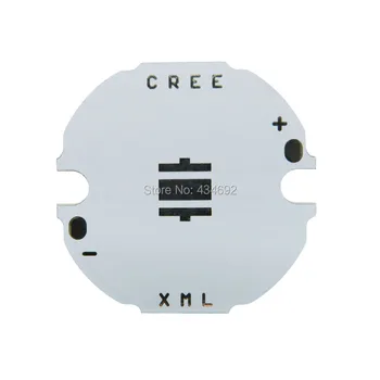 

Professional White CREE XML XM-L T5 T6 LED PCB Aluminum base plate Circuit board 25mm Diameter For DIY LED Torch Light 30PCS/LOT