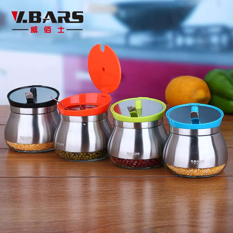 Bai Wei Shi Ou Style Colored Stainless Steel Condiment Box