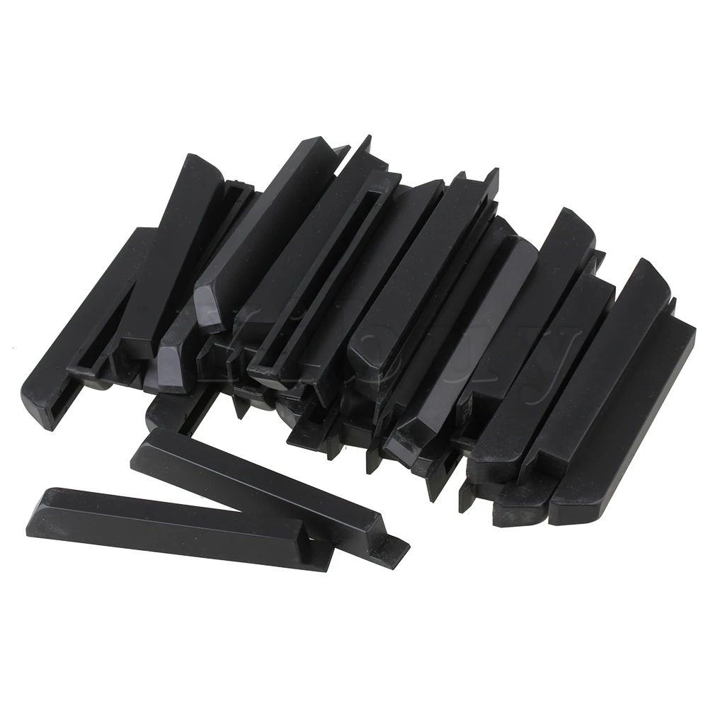 

Yibuy 36 x Black PVC Piano Keyboard Key Top Sharp S Parts for Piano Replacement Repair