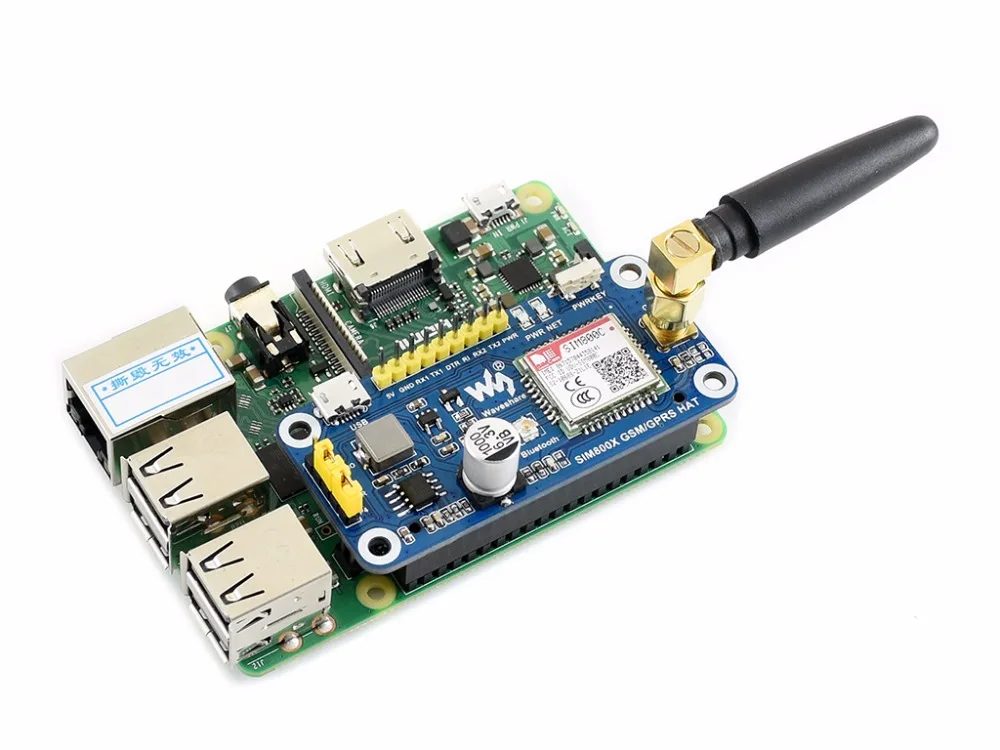 SIM800C GSM/GPRS HAT GSM/GPRS/Bluetooth функции связи для Raspberry Pi легко отправляют