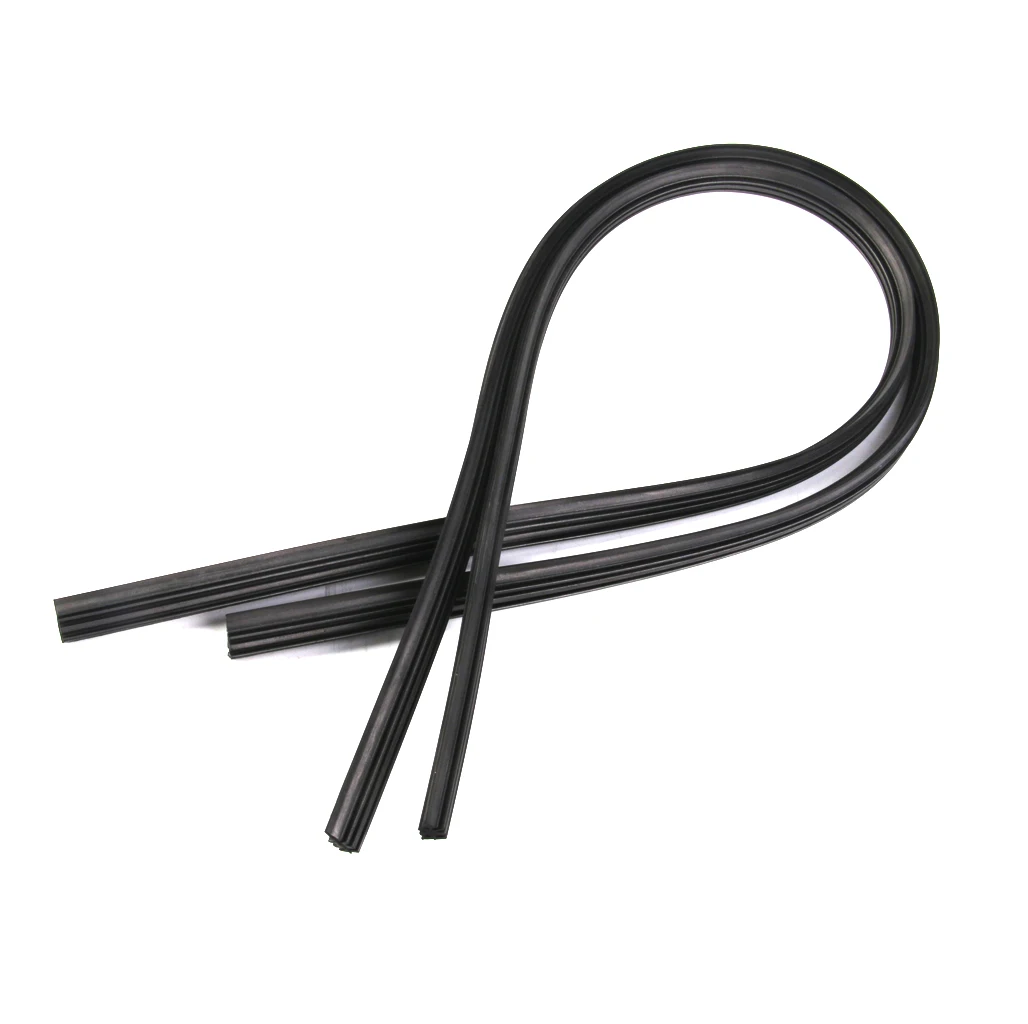 2 Pieces Car Frameless Windshield Wiper Blade Refills Rubber Strips Universal Replacement for All Season (26 Inches)