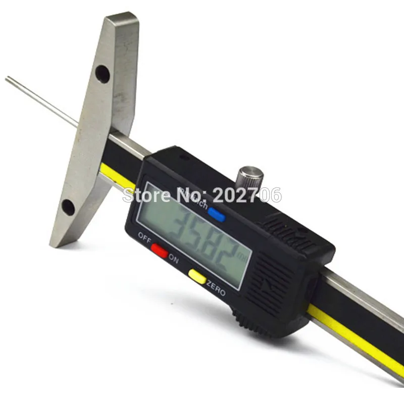 0 50mm Digital Depth Gauge with Slim Rod electronic tire tread depth