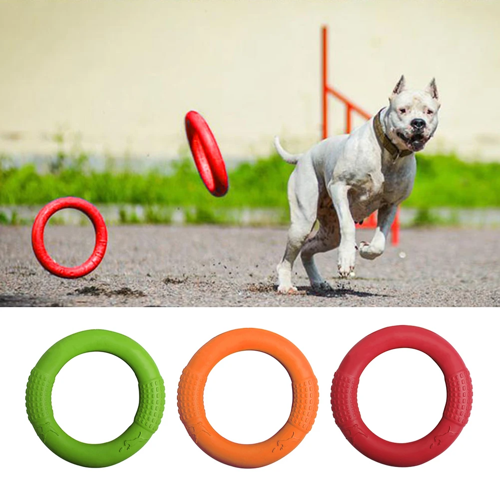 Pet кистевой эспандер EVA Pet летающие диски кольцо Pull-устойчив к прокусыванию щенка собаки пережевывать тренировочные игрушки питбуль Французский бульдог