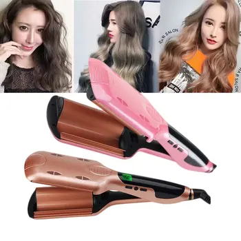 

Professional 26/32mm Wave Curling Iron Ceramic Hair Curler Deep Wavy Curler LED Temperature Hair Three Tube Hair Curler Roller