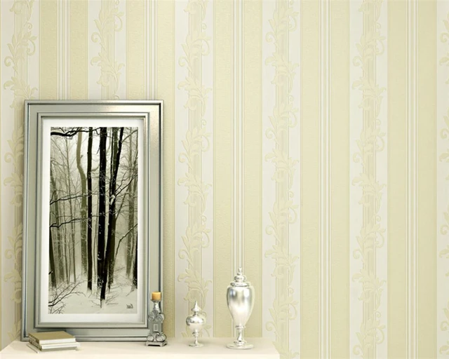 beibehang deluxe wallpaper bedroom embossed strips 3d wallpaper