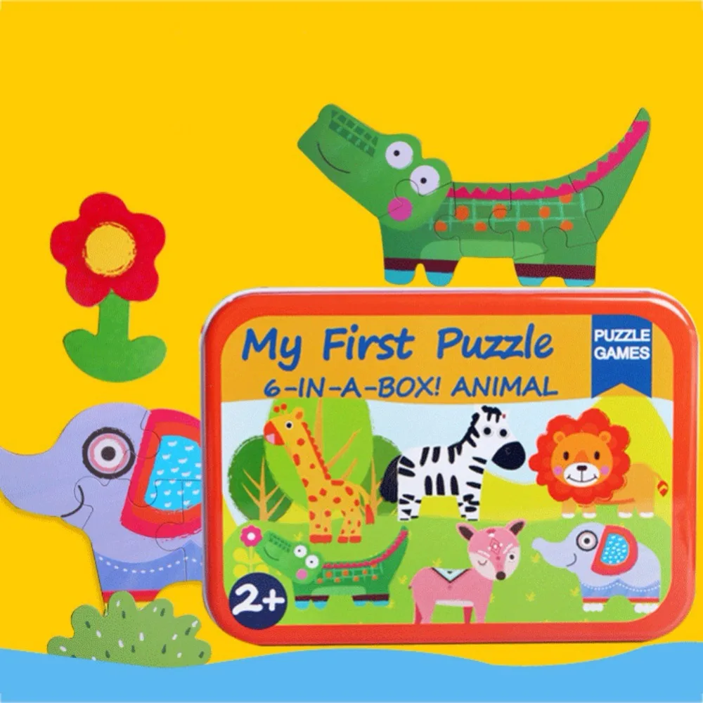 Вдохновлять ребенка творчество для животных игрушечные лошадки в 6 деревянные развивающие Монтессори 1 раннее детский контейнер