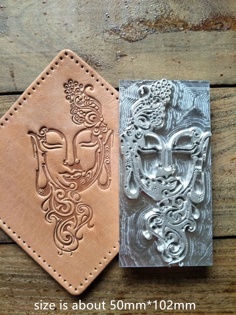 

Buddha series pattern Hand-work unique design leather working tools carving punches stamp craft leather with leather carving too