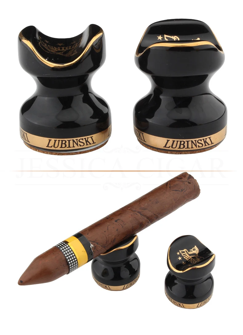 Portable Cigar Ashtray Ceramic Pocket Cigar Holder 2 pcs Cigar Rest