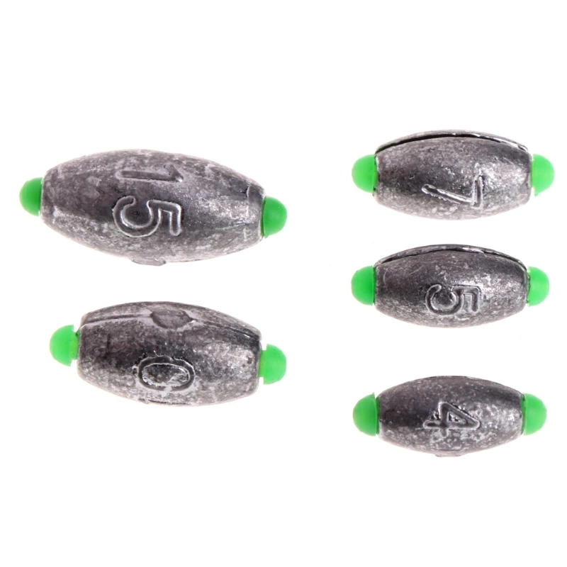 

10Pcs Olive Shape Fishing Lead Sinker Weights Tackle Accessories 4 5 7 10 15g