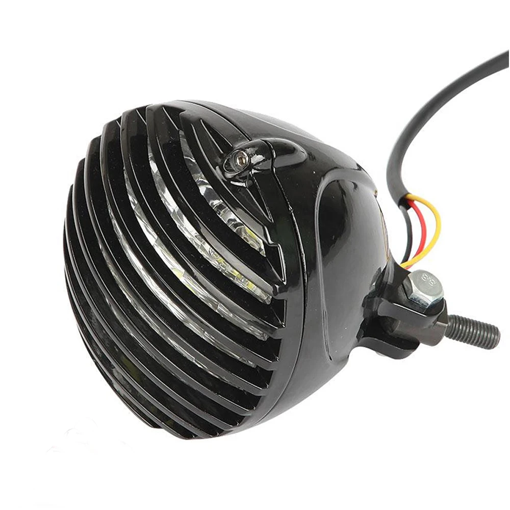 

5'' Grill LED Motorcycle Headlight Hi-Lo Lamp for Yamaha Virago XV 250 500 535 700 750 920 1100 Harley Davidson Softail Springer