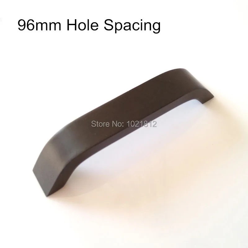 

Cabinet Handle Space Aluminum Solid Black Cupboard Drawer Kitchen Handles Pulls Bars 96mm Hole Spacing